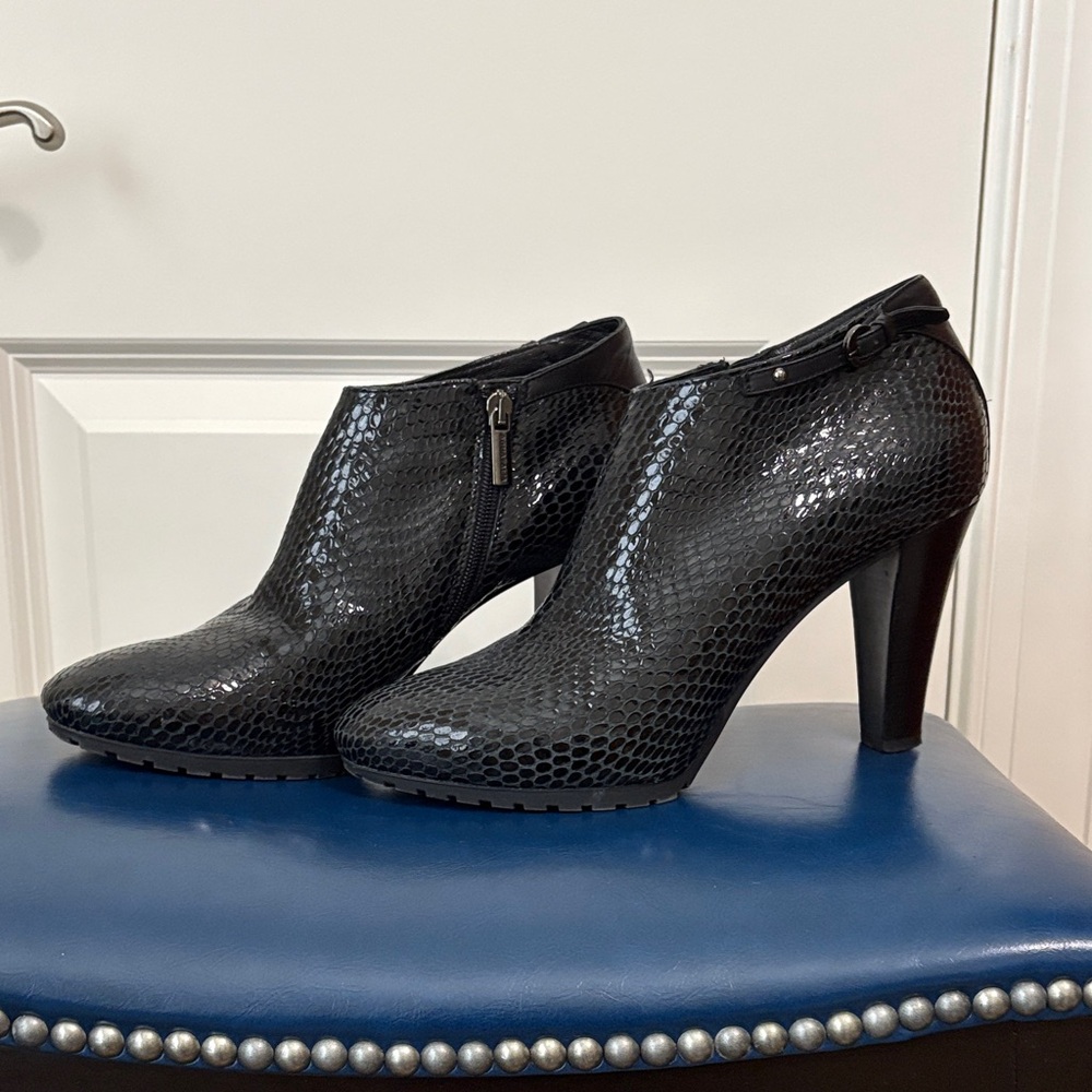 Aquatalia Black Python Weatherproof Booties! - image 1